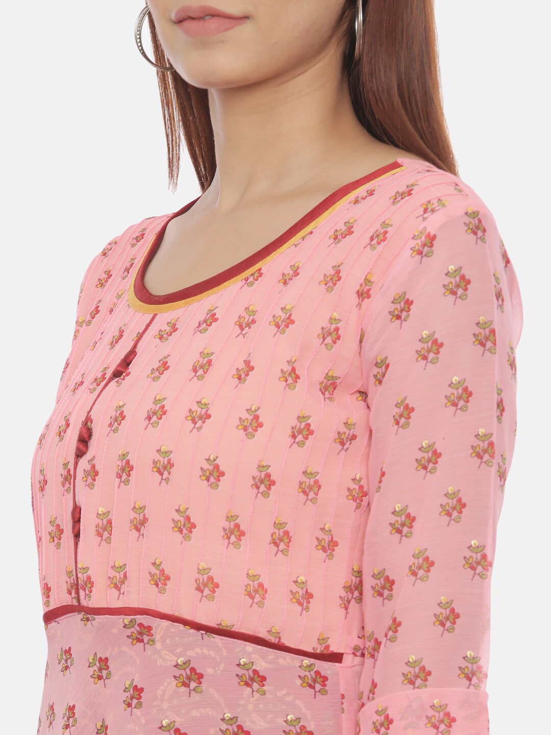 Souchii Brown Printed Maxi Dress - Distacart