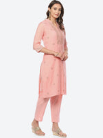 Thumbnail for Biba Women Ethnic Motifs Embroidered Kurta With Trousers & Dupatta - Distacart