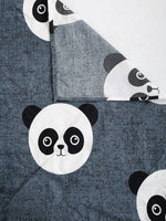 Thumbnail for Home Sizzler Grey & White Graphic 144 TC Bedsheet with Pillow Covers - Distacart