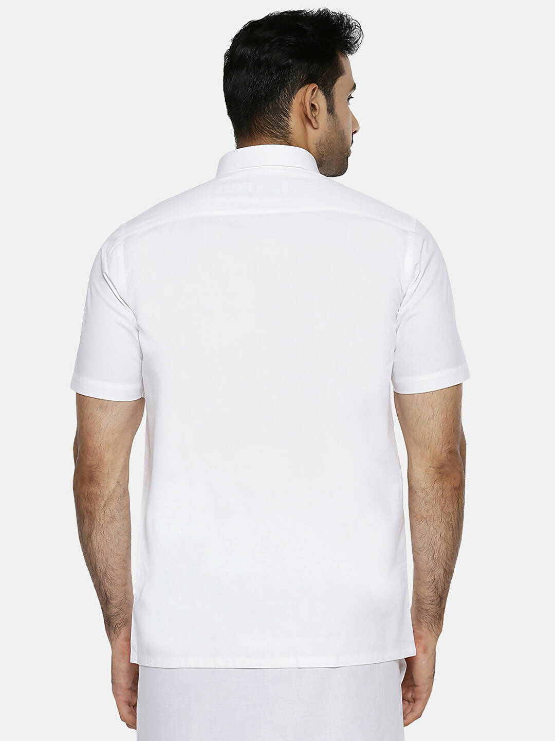 Ramraj Cotton Linen Mens Half Sleeve White Shirt Plus Size - Cotton Linen - Distacart