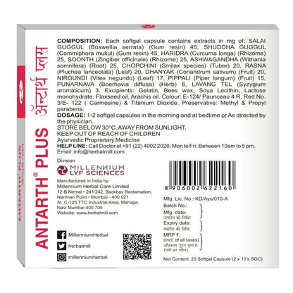 Millennium Herbal Care Antarth Soft Gelatin Capsules - Distacart