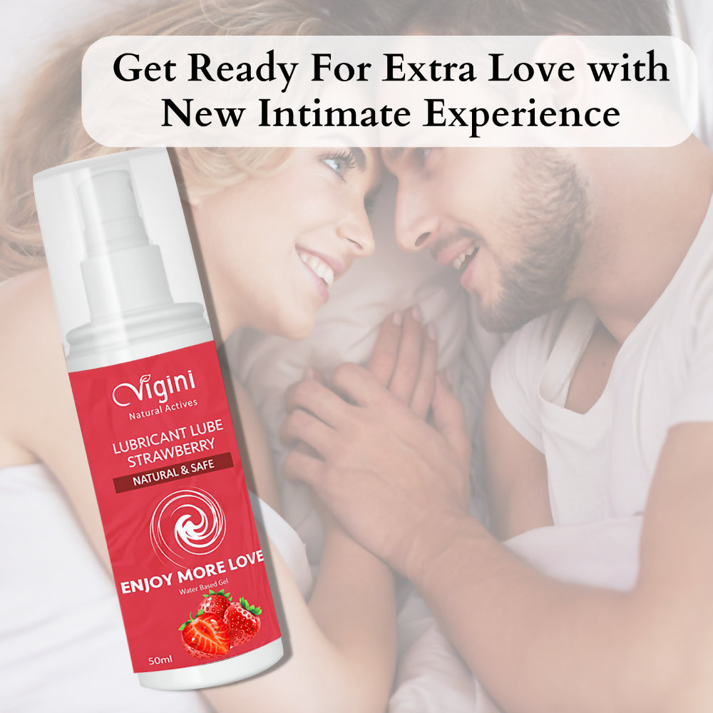 Vigini Intimate Strawberry Lubricant Personal Lube Water Based Gel - Distacart