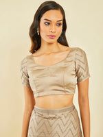 Thumbnail for Soch Beige Embellished Beads and Stones Saree - Distacart