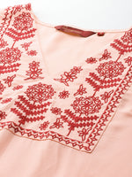 Thumbnail for Sangria Floral Embroidered Kurta - Distacart