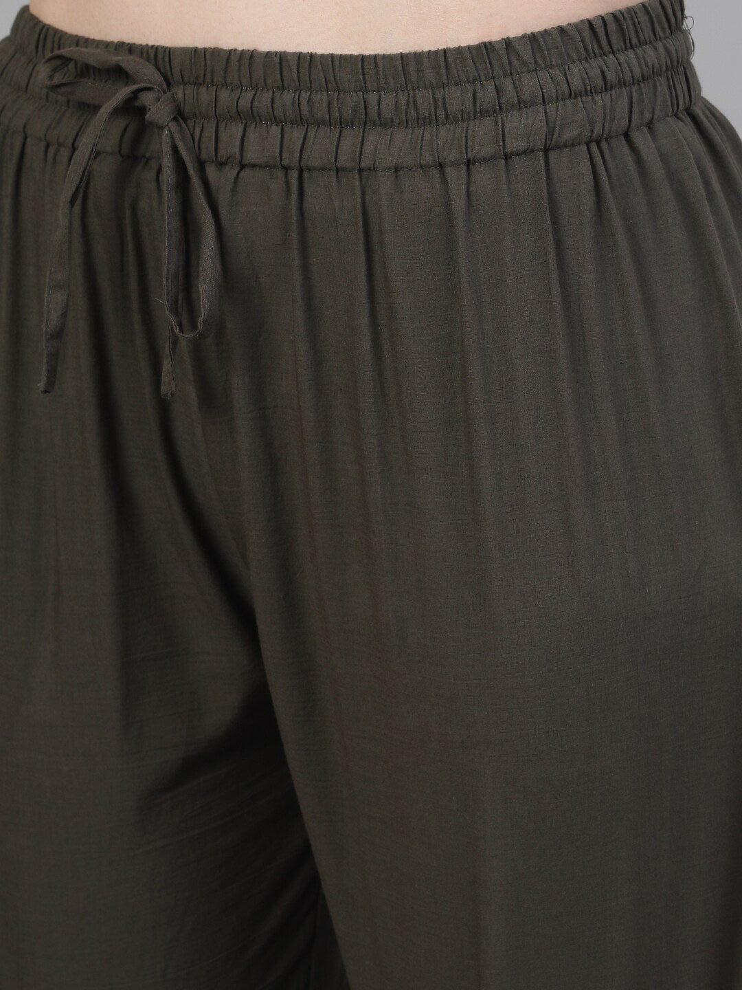 Ishin Women Olive Green Self Design Kurta with Trousers & Dupatta - Distacart