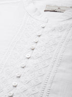 Thumbnail for House of Pataudi Ethnic Motifs Embroidered Thread Work Pure Cotton Jashn Kurta - Distacart