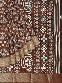 Thumbnail for Kalamandir Ethnic Motifs Printed Zari Detail Saree - Distacart