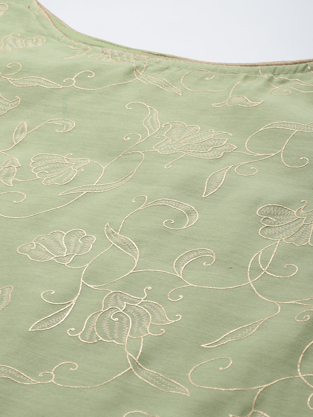 Biba Women Green Ethnic Motifs Embroidered Kurta with Trousers & With Dupatta - Distacart