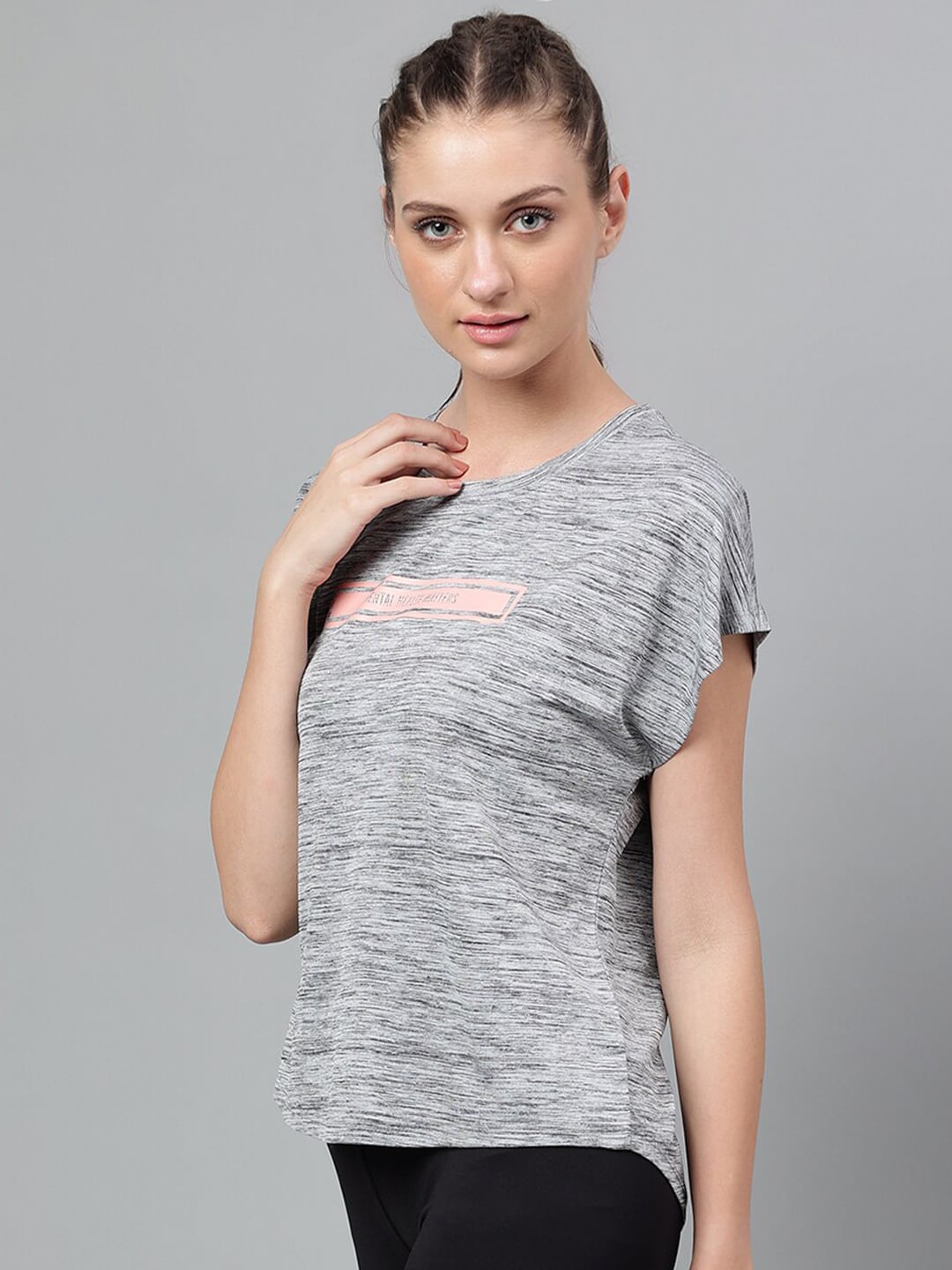 MKH Typography Printed Extended Sleeves Dri-FIT Relaxed Fit Sports T-shirt - Distacart