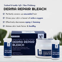 Thumbnail for NutriGlow Advanced Organics Derma Repair Cream Bleach Kit - Distacart