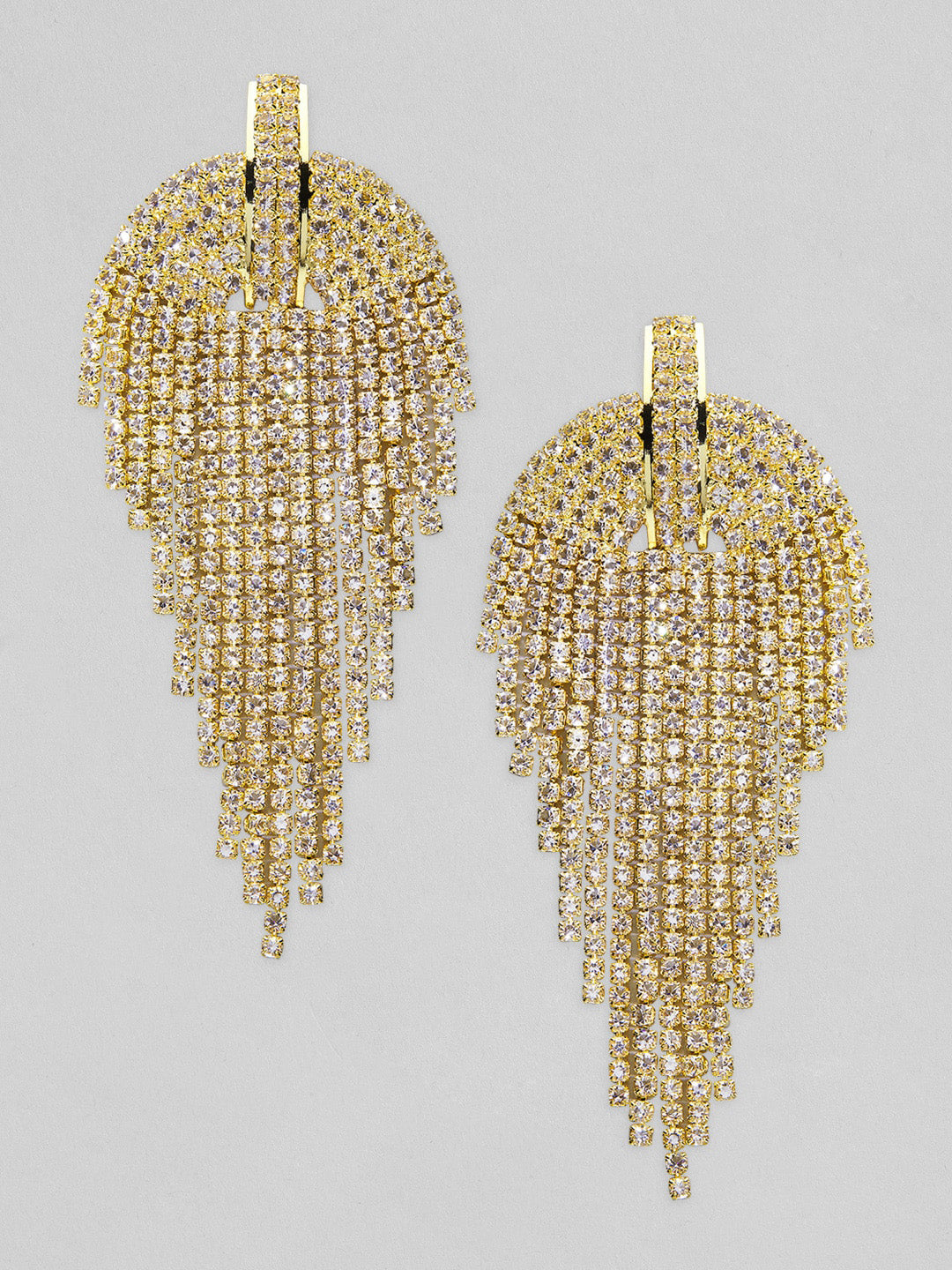Tokyo Talkies Gold-Toned Contemporary Drop Earrings - Distacart