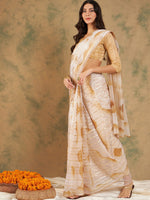 Thumbnail for Sangria Woven Design Organza Sarees - Distacart