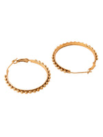 Thumbnail for NVR Women Gold Toned Beaded Circular Earrings - Distacart