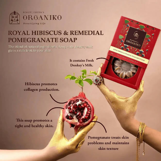 Organiko Royal Hibiscus & Remedial Pomegranate Soap - Distacart
