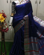 Thumbnail for DEIANA'S Beautiful Golden Jari with New Design Soft Lichi Silk Saree - Blue - Distacart