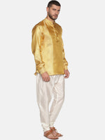 Thumbnail for Sethukrishna Gold-Toned Mens Kurta with Pyjamas - Distacart