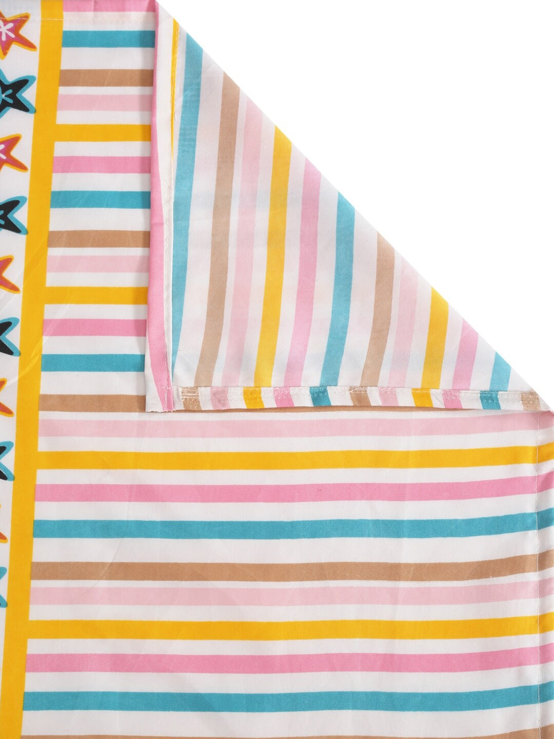 Home Sizzler Pink & Blue Cartoon 210 TC Cotton Bedsheet with Pillow Covers - Distacart