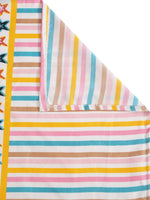 Thumbnail for Home Sizzler Pink & Blue Cartoon 210 TC Cotton Bedsheet with Pillow Covers - Distacart