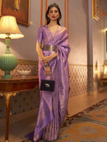 Thumbnail for Mitera Woven Design Zari Kanjeevaram Saree - Distacart