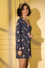 Thumbnail for Navy Blue Platinum Creap Printed Co-Sets - Femella - Distacart