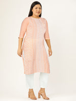 Thumbnail for HERE&NOW Women Ethnic Motifs Embroidered Pastels Kurta - Distacart