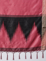 Thumbnail for Mitera Mauve & Gold-Toned Silk Cotton Banarasi Saree - Distacart