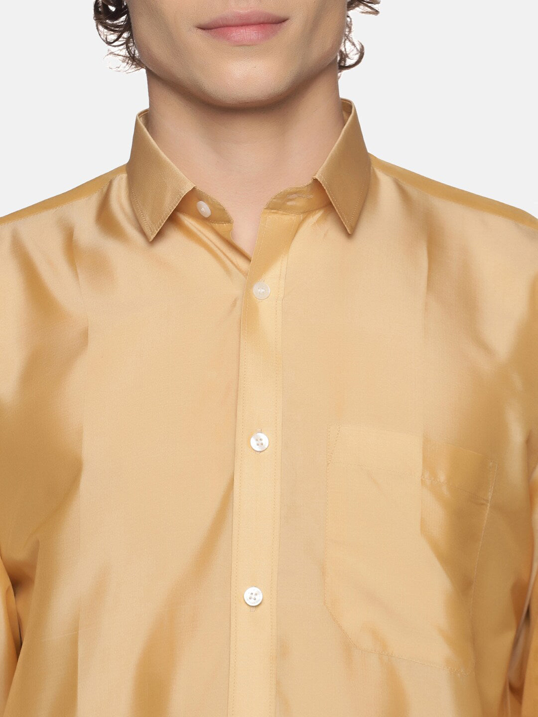Sethukrishna Men Cream-Colored Solid Dhotis With Angavastram - Distacart