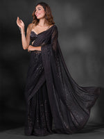 Thumbnail for Koskii Embellished Sequinned Saree - Distacart