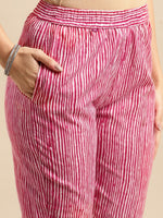 Thumbnail for Kalini Ethnic Motifs Printed Round Neck Kurta With Trousers - Distacart