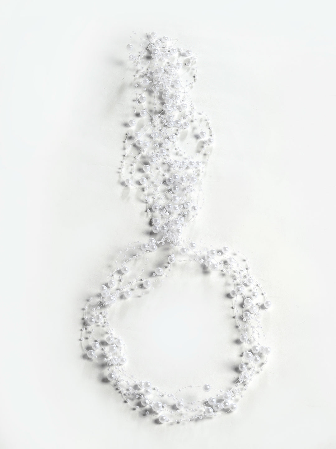 Panash Women White Pearls Embellished Tiara - Distacart