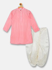 Thumbnail for Sethukrishna Boys Pink Kurti with Pyjamas - Distacart