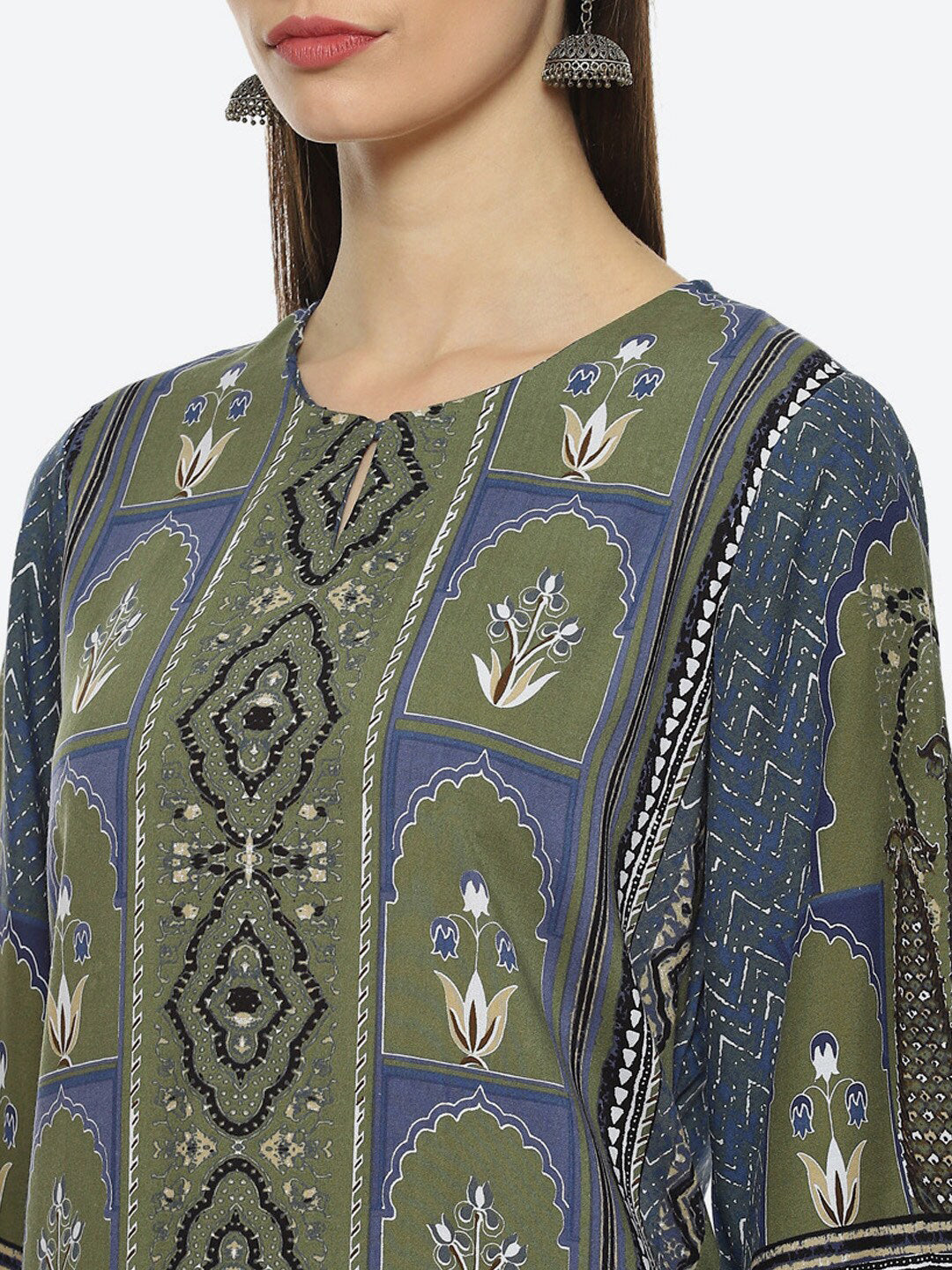 Biba Women Floral Printed Kurta with Palazzos & With Dupatta - Distacart