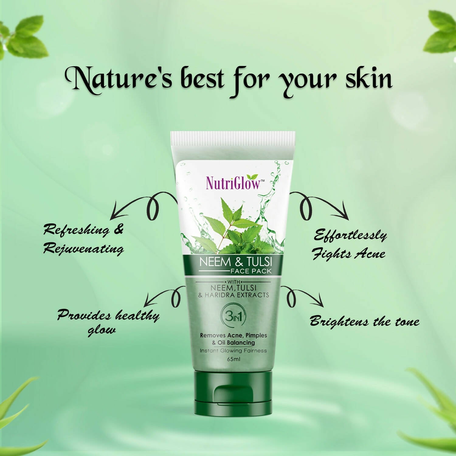 NutriGlow Neem & Tulsi Face Pack - Distacart