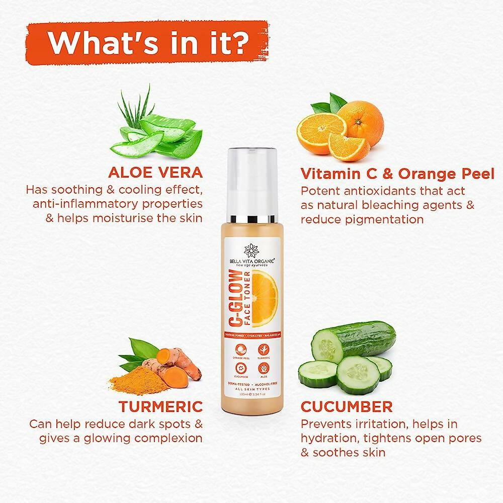 Bella Vita Organic Vitamin C-Glow Face Toner - Distacart