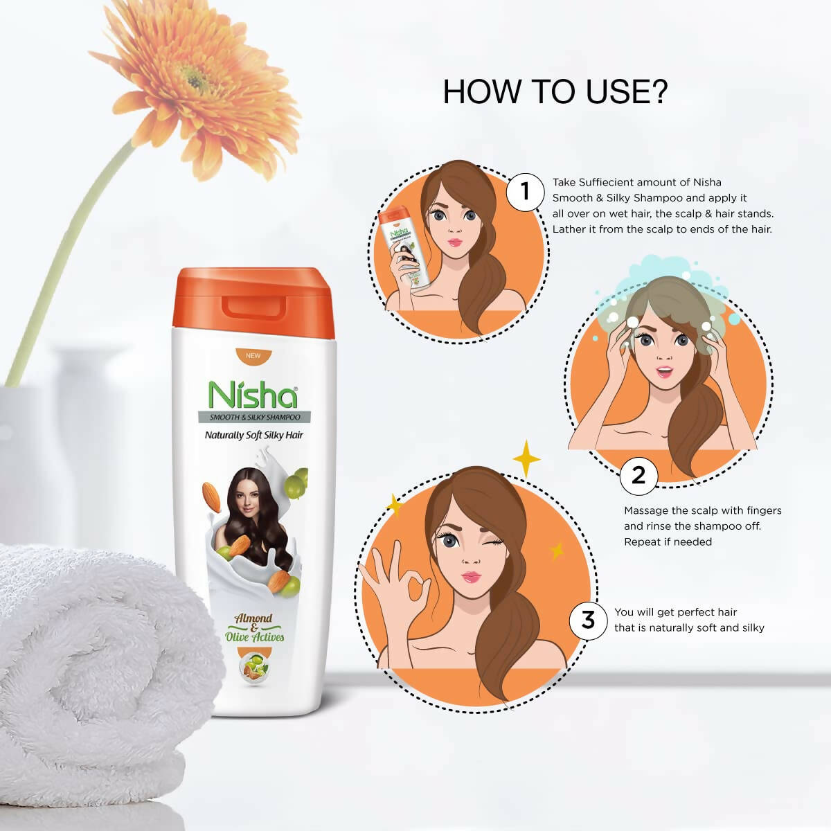 Nisha Smooth Naturally Soft Silky Hair Shampoo - Distacart
