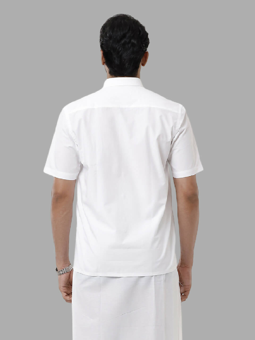 Ramraj Cotton Mens Half Sleeve White Shirt Plus Size - Samrat Cotton - Distacart