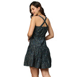 Thumbnail for Beige Modal Chanderi Tie Dye Printed Dress - Poonam - Distacart