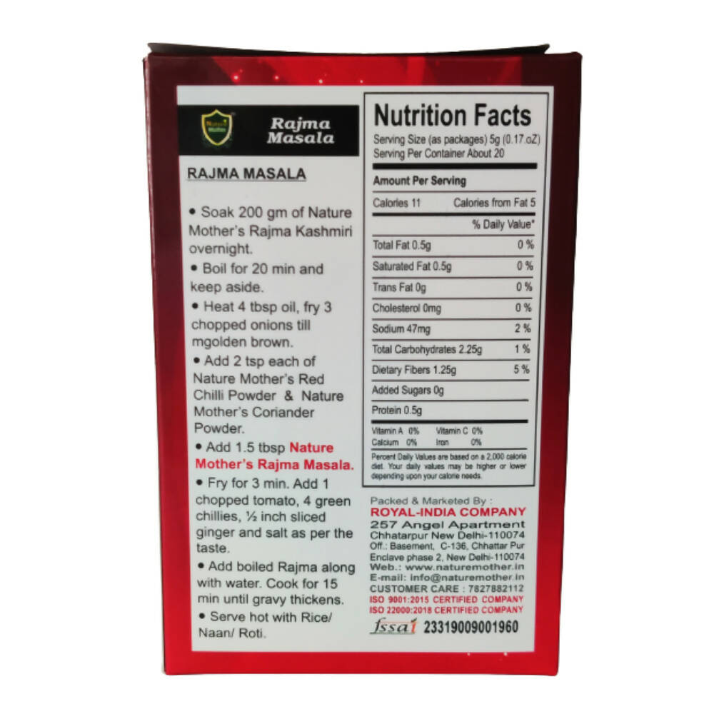 Nature Mother Rajma Masala - Distacart