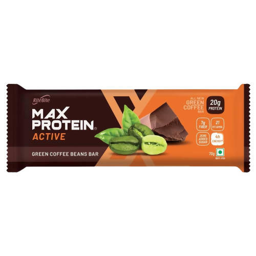 RiteBite Max Protein Active Green Coffee Beans Bar - Distacart