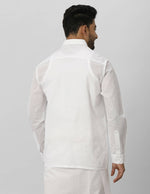 Thumbnail for Ramraj Cotton Mens Full Sleeve Formal Poly Cotton White Shirt - Distacart