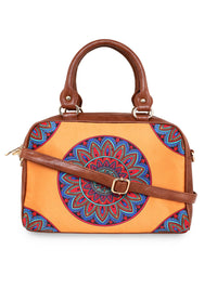 Thumbnail for Sabhyata Mandala - Satin Handbag With Detachable Sling 2 - Distacart