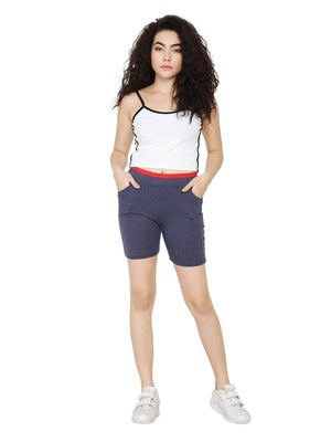 Asmaani Blue Grey Color Short Pant with Two Side Pockets