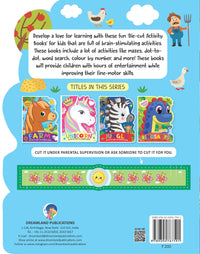 Thumbnail for Dreamland Farm Activity and Colouring Book- Die Cut Animal Shaped Book : Children Interactive & Activity Book - Distacart