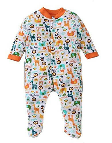 Daddy - G Rompers/Sleepsuits/Jumpsuit /Night Suits for New Born Babies - Orange - Distacart