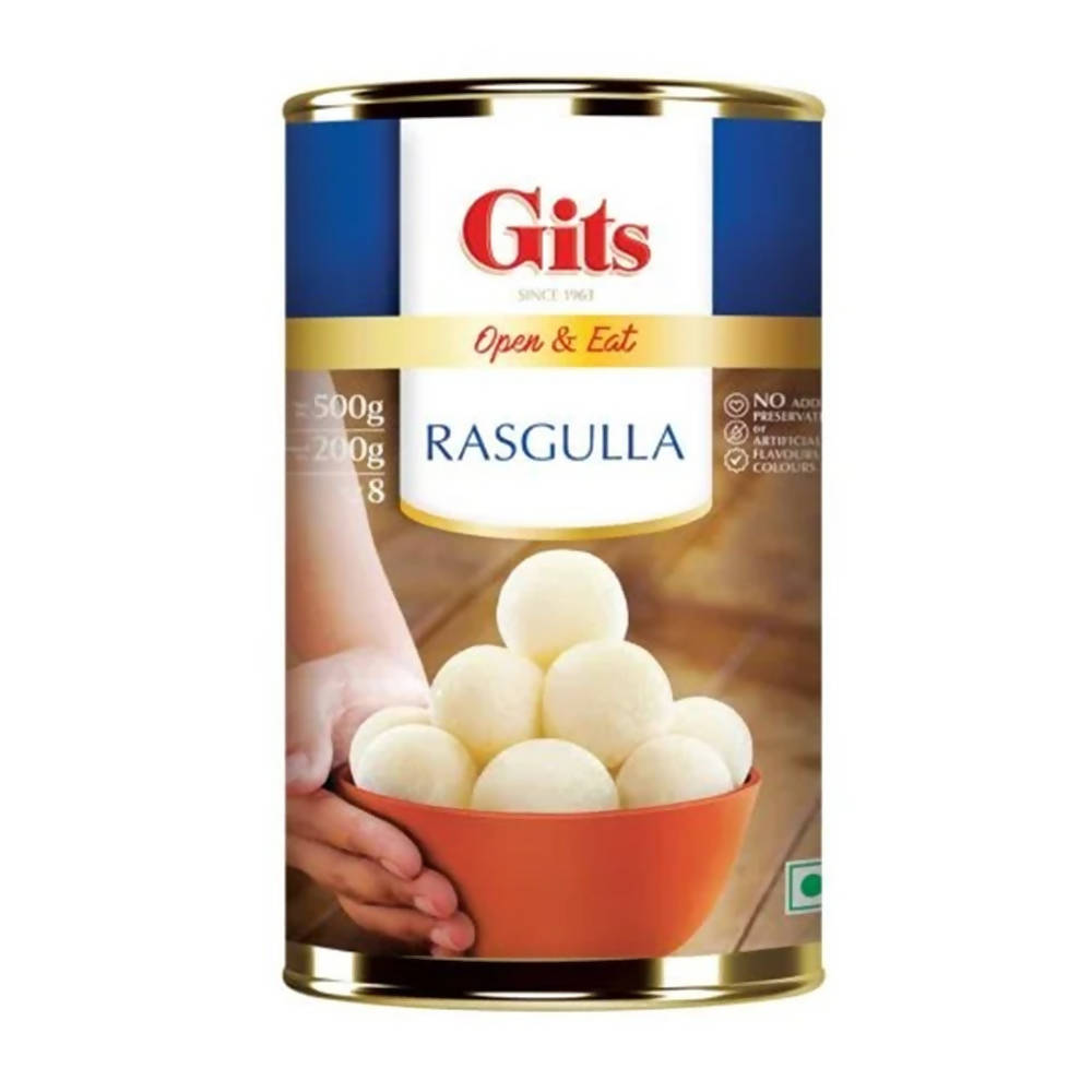 Gits Rasgulla Tin - Open & Eat