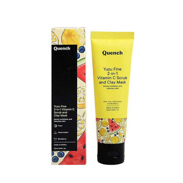 Quench Botanics Yuzu Fine 2-in-1 Vitamin C Scrub and Clay Mask - Distacart