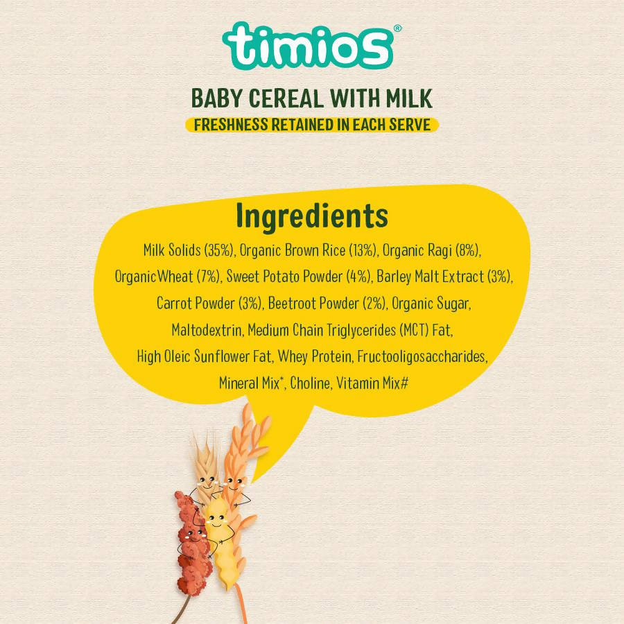 Timios Organic Multigrain Veg Baby Cereal Ingredients