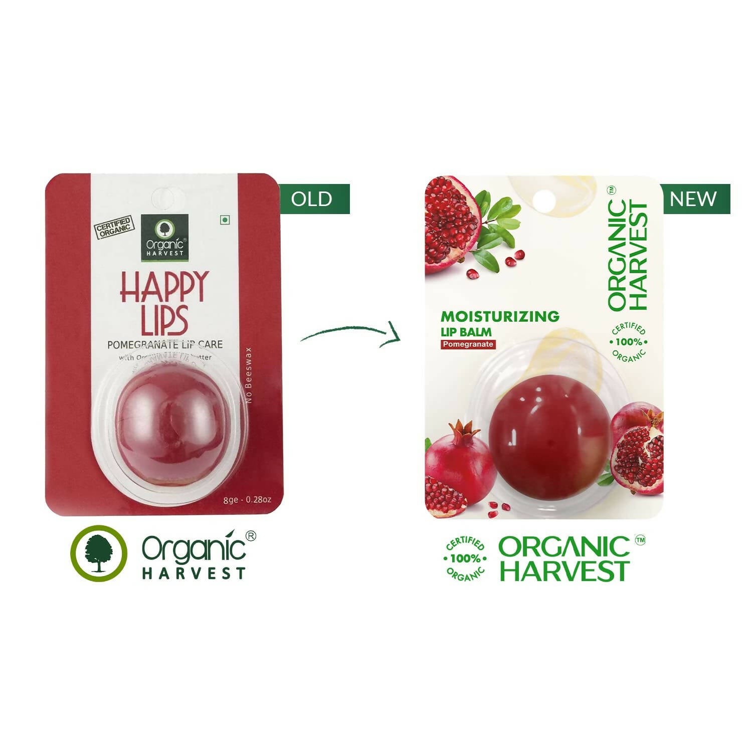 Organic Harvest Pomegranate Moisturizing Lip Balm - Distacart
