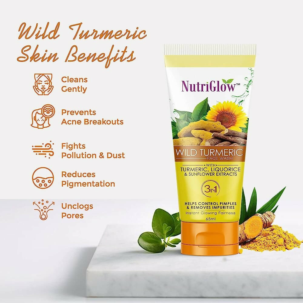 NutriGlow Wild Turmeric Face Wash - Distacart
