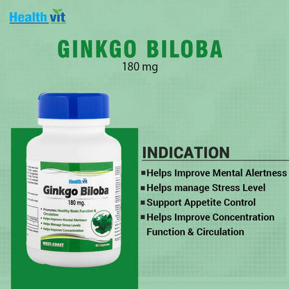 Healthvit Ginkgo Biloba Capsule - Distacart